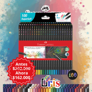 Colores SuperSoft x100 Ecológicos - Lápices Extra Suaves para Papel Claro y Oscuro