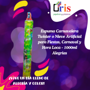 Espuma Carnavalera Twister 1000ml | Nieve Artificial para Fiestas y Hora Loca