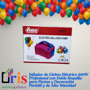 Inflador de Globos Eléctrico 600W Profesional | Doble Boquilla de Alta Velocidad